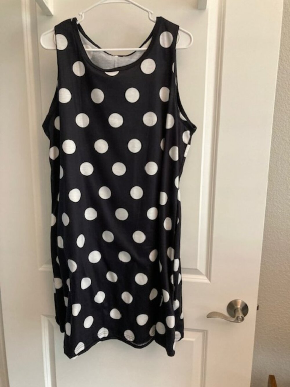 Dark Navy & White Polka Dot Dress